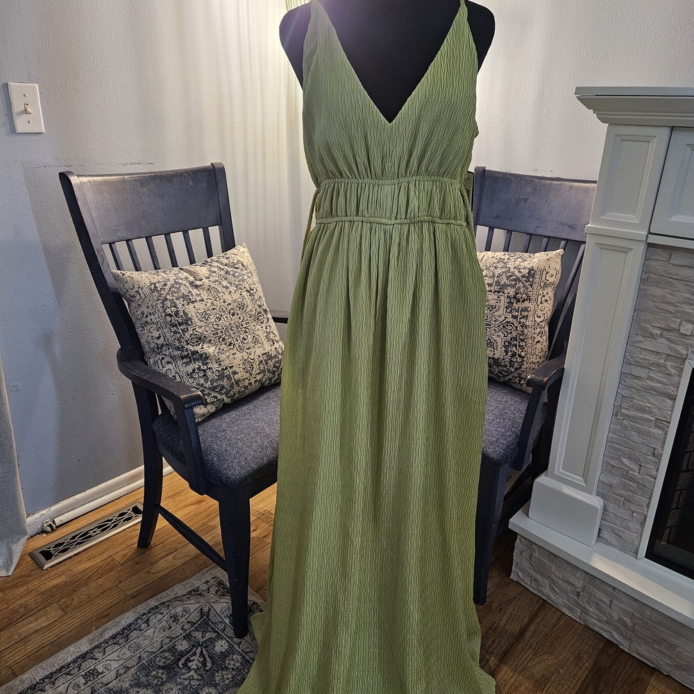 Taylor Olive Green Maxi Dress